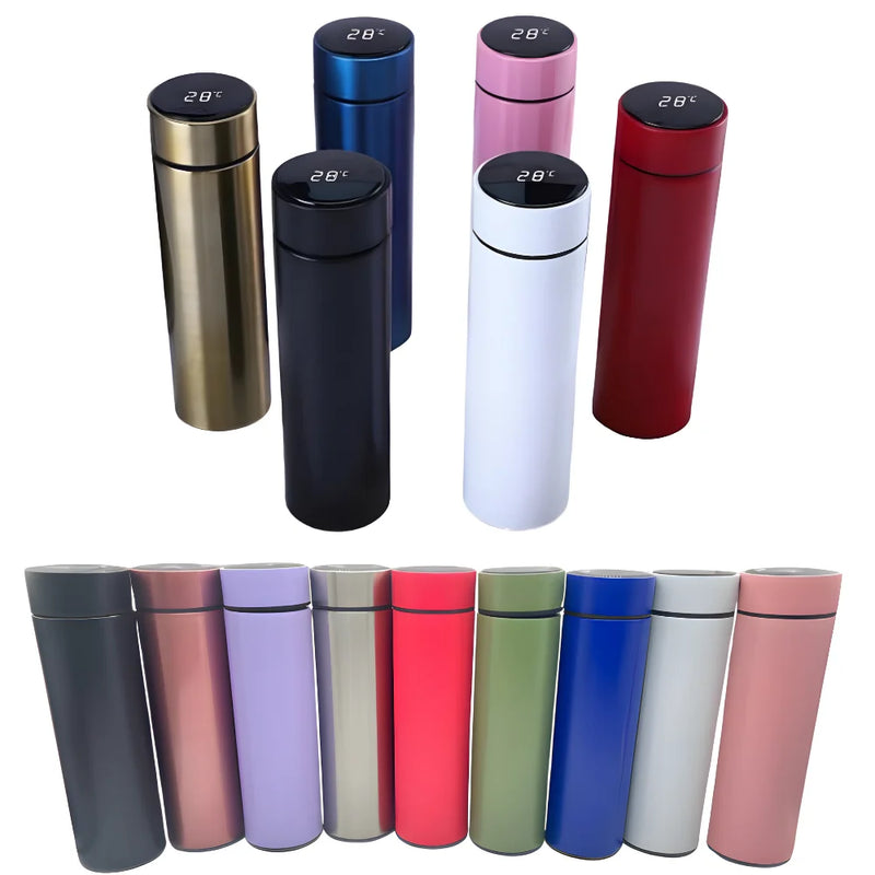 Garrafa Térmica Inox, C/Sensor Digital Inteligente de Temperatura Led para bebidas quentes e frias