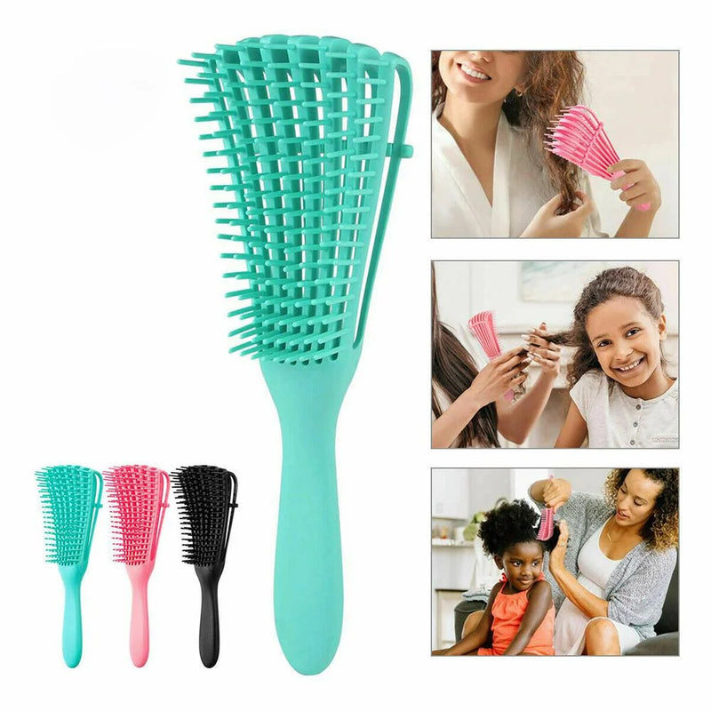 Escova Detangler Octopus para Cabelos Cacheados - Variados - Desembarace com Facilidade e Realce a Beleza dos Seus Cachos